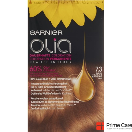 Olia Hair Color 7.3 Dark Golden Blonde