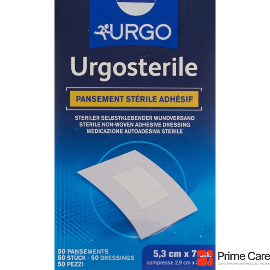 Urgostérile sterile wound dressing 53x70mm 50 pcs