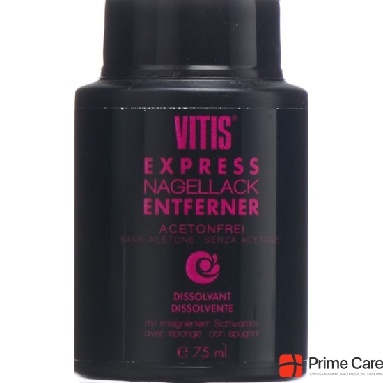 Vitis EXPRESS nail polish remover without acetone with sponge 75 ml