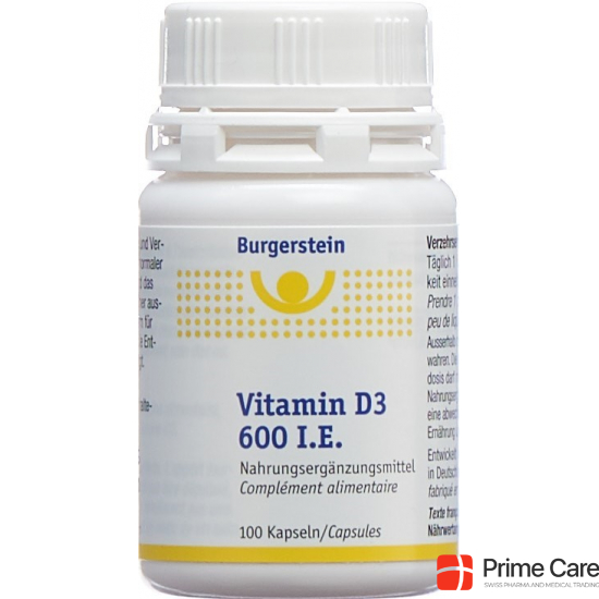 Burgerstein Vitamin D3 capsules 600 IE 100 pieces buy online
