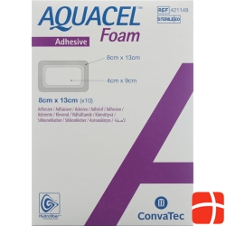 AQUACEL Foam adhesive foam dressing 8x13cm 10 pcs