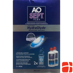 Aosept Plus HydraGlyde with 2 x 360 ml