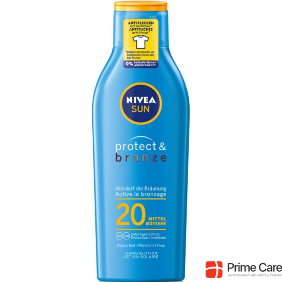 Nivea Sun Protect & Bronze Sun Lotion SPF 20 200 ml