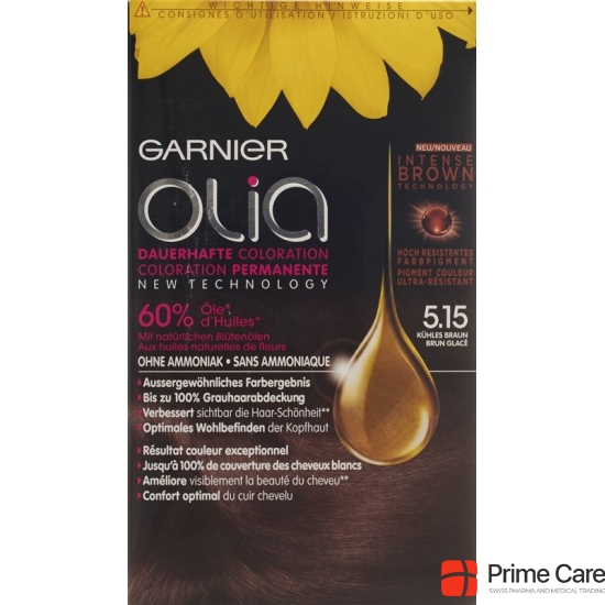 Olia hair color 5.15 Cool Brown