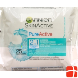 Garnier Skin Naturals Pure Active clarifying cleaning cloths Duo 2 x 25 pcs