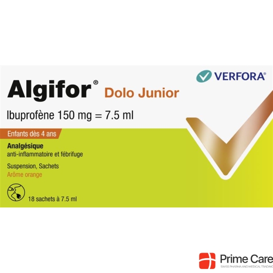 Algifor Dolo Junior Susp 150 mg / 7.5ml 18 Btl 7.5 ml