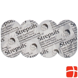 Strepsils Dolo Lutschtabl sugar-free orange-flavored 16 pcs