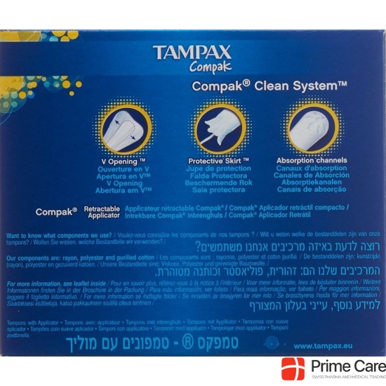 Tampax Compak Regular Tampons 22 pieces