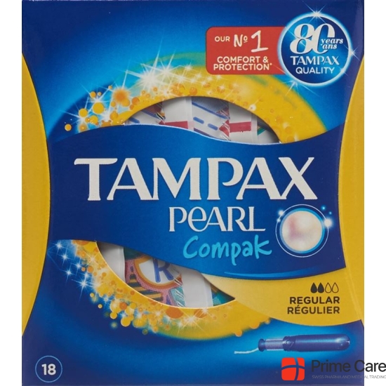 Tampax Tampons Compak Pearl Regular 18 pieces