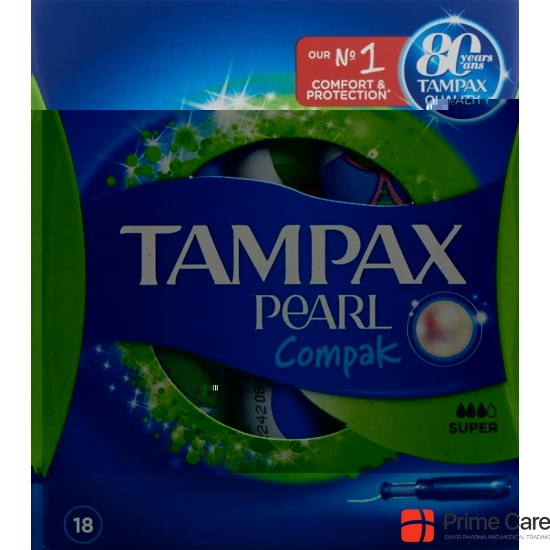 Tampax Tampons Compak Pearl Super 18 pieces