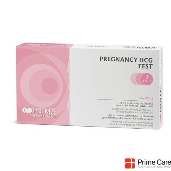 PRIMA HOME TEST HCG pregnancy test 2 pcs