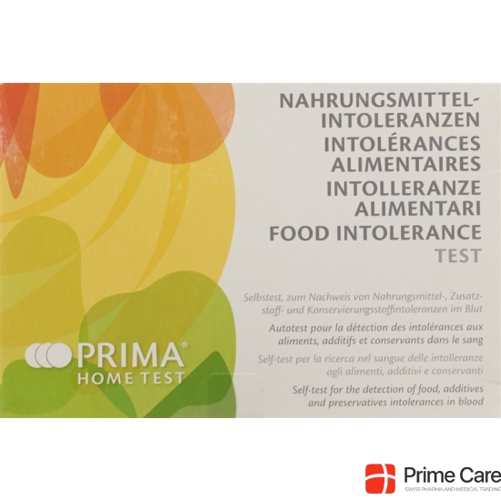 PRIMA HOME TEST Test for food intolerance (120 food additives and 15)