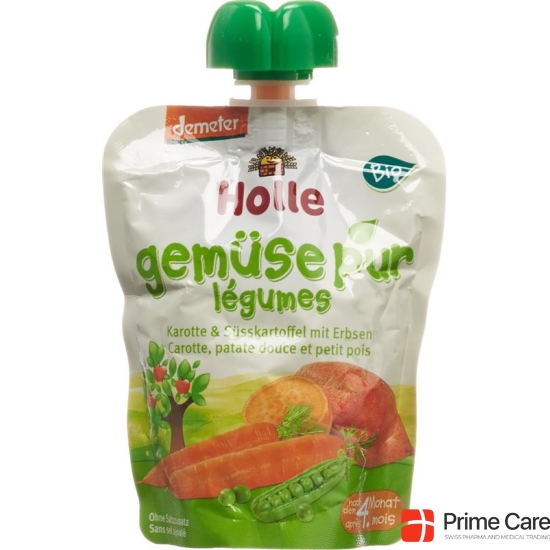 Holle Pouchy sweet potato & carrot with pea 90 g