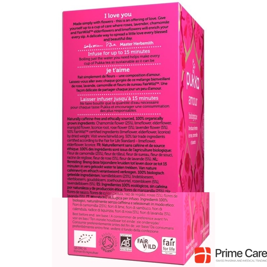 Pukka Amour Thé Bio Btl 20 pcs