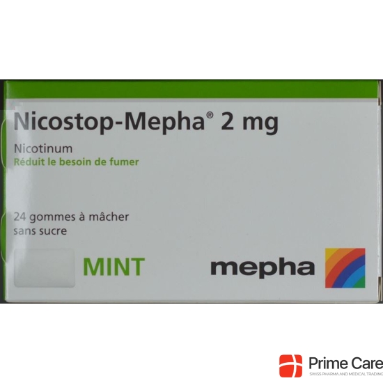 Nico stop Mepha gum 2 mg mint 24 pcs