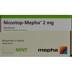 Nico stop Mepha gum 2 mg mint 96 pcs