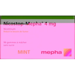 Nico stop Mepha gum 4 mg mint 96 pcs