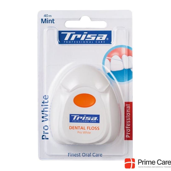 Trisa dental floss 40m Pro White