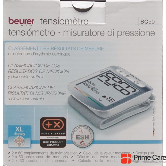 Beurer wrist blood pressure monitor BC 50