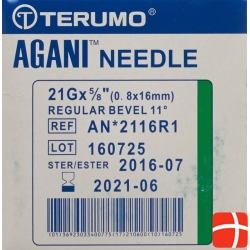 Terumo Agani disposable cannula 21G 0.8x16mm green 100 pcs