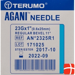 Terumo Agani disposable cannula 23G 0.6x25mm blue 100 pcs