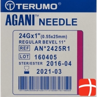 Terumo Agani disposable cannula 24G 0.55x25mm purple 100 pcs