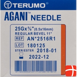 Terumo Agani disposable cannula 25G 0.5x16mm orange 100 pcs