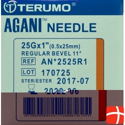 Terumo Agani disposable cannula 25G 0.5x25mm orange 100 pcs