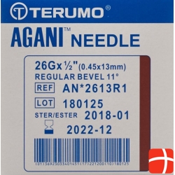 Terumo Agani disposable cannula 26G 0.45x13mm brown 100 pcs