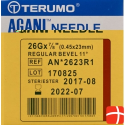 Terumo Agani disposable cannula 26G 0.45x23mm brown 100 pcs