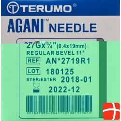 Terumo Agani disposable cannula 27G 0.4x19mm gray 100 pcs