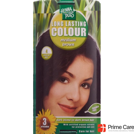 Henna Plus Long Lasting Color medium brown 4