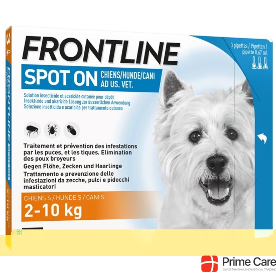 Frontline Spot On Dog S List D 3 x 0.67 ml