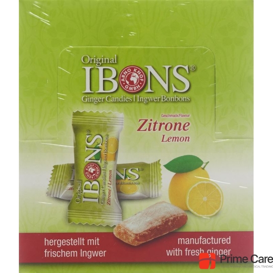 IBONS ginger candy display Lemon 12x60g