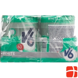 V6 White chewing gum Spearmint 6 Ds 60 pcs