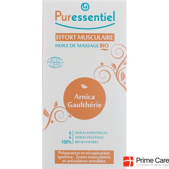 Puressentiel Bio Massage Oil for strained muscle Arnica oil of wintergreen; Fl 100 ml