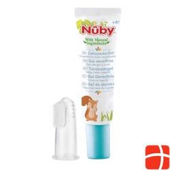 Nuby All Naturals finger toothbrush and toothpaste 20g