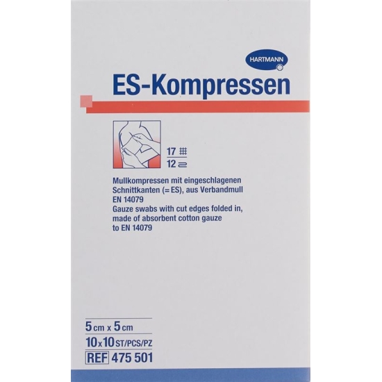 Mediset ES compress type 17 5x5cm 12 fold sterile 100 pcs