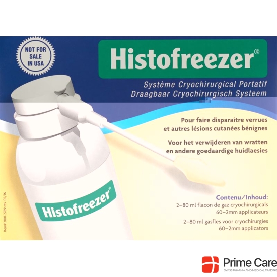 Histofreezer for warts and benign skin lesions small 2mm with 60 applicators 2 x 80 ml