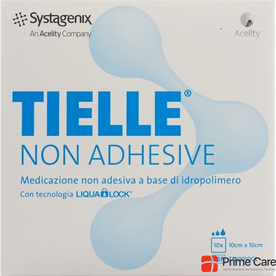 TIELLE NON ADHESIVE foam dressing 10x10cm non-adhesive 10 pieces