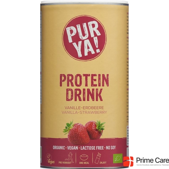 Purya! Vegan Protein Drink Vanilla Strawberry Organic Ds 550 g