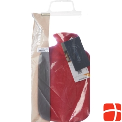 Fashy hot water bottle thermoplastics with fleece reference 2l Cranberry