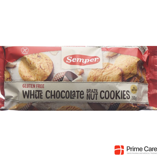 Semper White Chocolat Brazil Nut Cookies gluten free 150 g