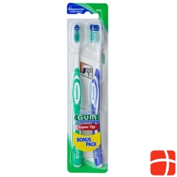 GUM SUNSTAR SUPER TIP toothbrush compact medium Duo