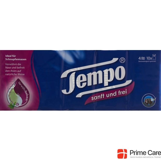 Tempo handkerchiefs soft & free 10 x 9 units