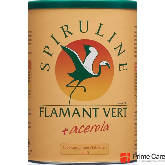 Spirulina Flamant Vert + Acerola (Vitamin C) Tabl 500 mg 1000 pc buy online