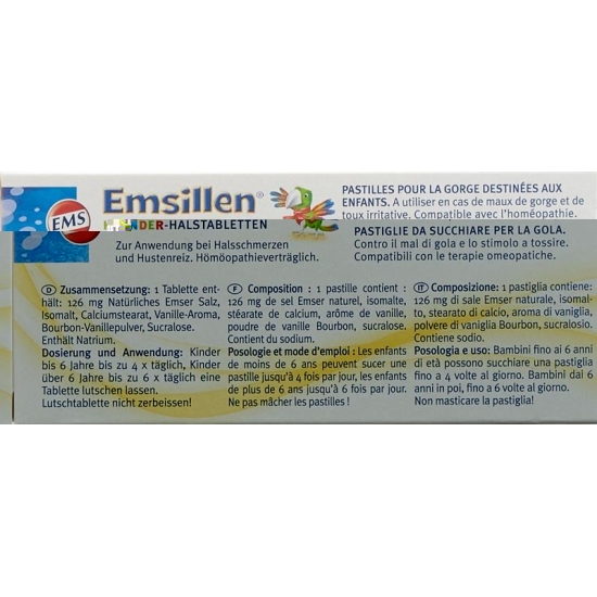 Emsillen children Halstabletten with vanilla 20 pcs