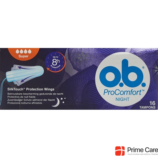 OB tampons Flexia ProComfort Night Super 16 pcs