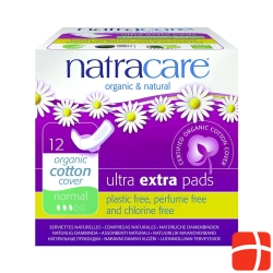 Natracare Sanitary Napkins Wing Ultra Extra Normal 12 pieces