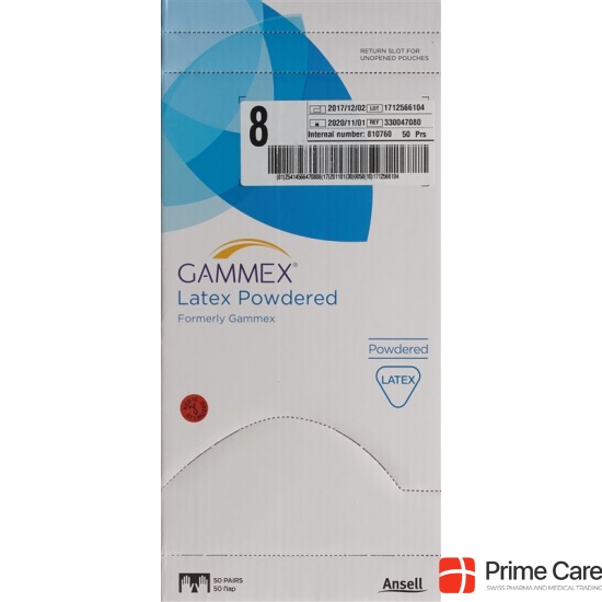 Gammex latex surgical gloves 8 Powdered 50 pairs